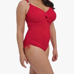 Swim Women's Standard Ottawa Underwire Twist Front Swimsuit, Radiant Red 38DD